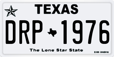 TX license plate DRP1976