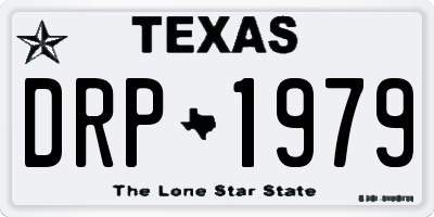 TX license plate DRP1979