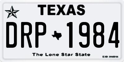 TX license plate DRP1984