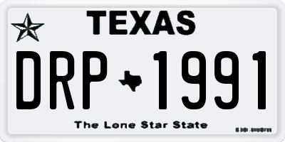 TX license plate DRP1991