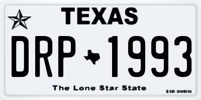 TX license plate DRP1993