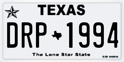 TX license plate DRP1994