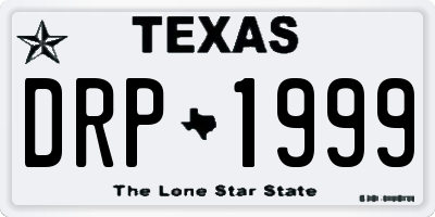 TX license plate DRP1999