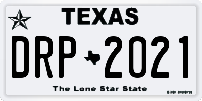 TX license plate DRP2021