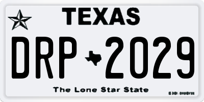 TX license plate DRP2029