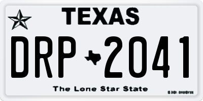 TX license plate DRP2041