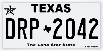 TX license plate DRP2042