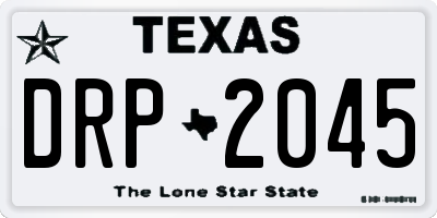 TX license plate DRP2045