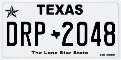 TX license plate DRP2048
