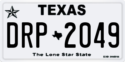 TX license plate DRP2049