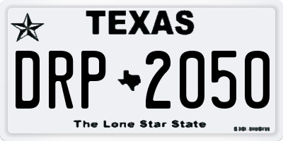 TX license plate DRP2050