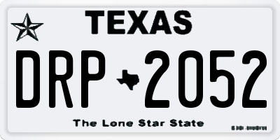 TX license plate DRP2052