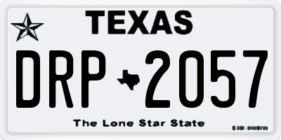 TX license plate DRP2057
