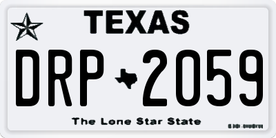 TX license plate DRP2059