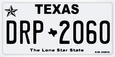 TX license plate DRP2060