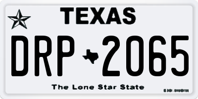 TX license plate DRP2065