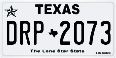 TX license plate DRP2073