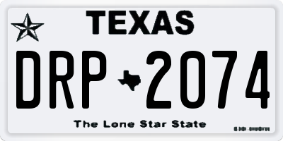 TX license plate DRP2074