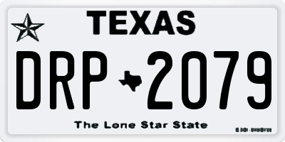 TX license plate DRP2079