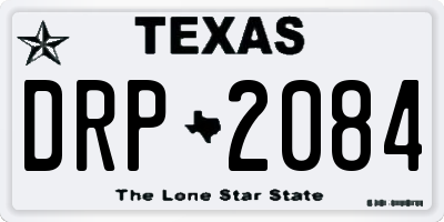 TX license plate DRP2084