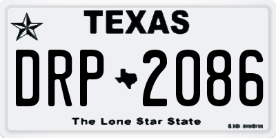 TX license plate DRP2086