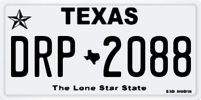 TX license plate DRP2088