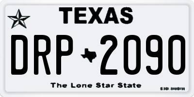 TX license plate DRP2090