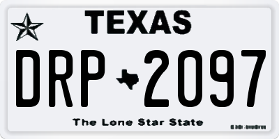 TX license plate DRP2097
