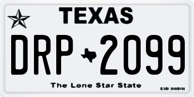 TX license plate DRP2099