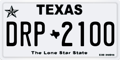 TX license plate DRP2100