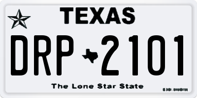 TX license plate DRP2101