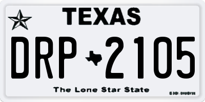 TX license plate DRP2105