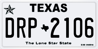 TX license plate DRP2106