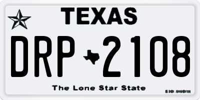 TX license plate DRP2108