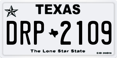 TX license plate DRP2109