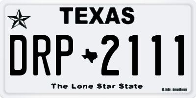 TX license plate DRP2111