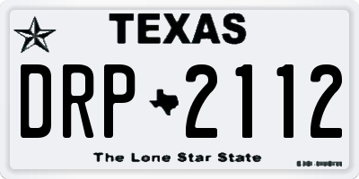 TX license plate DRP2112
