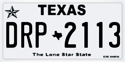 TX license plate DRP2113