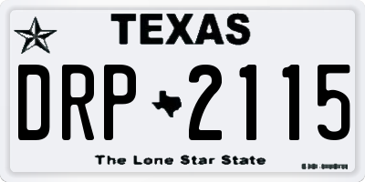 TX license plate DRP2115