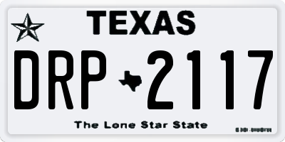 TX license plate DRP2117