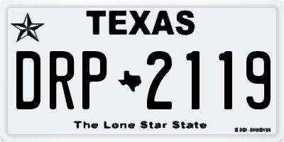 TX license plate DRP2119
