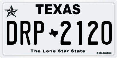 TX license plate DRP2120