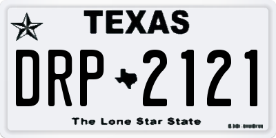 TX license plate DRP2121