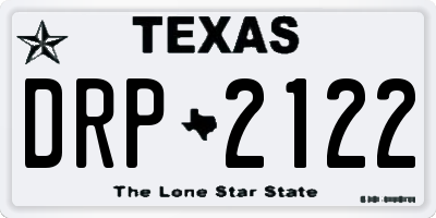 TX license plate DRP2122