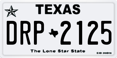 TX license plate DRP2125