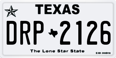 TX license plate DRP2126