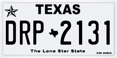 TX license plate DRP2131