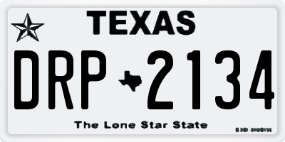 TX license plate DRP2134