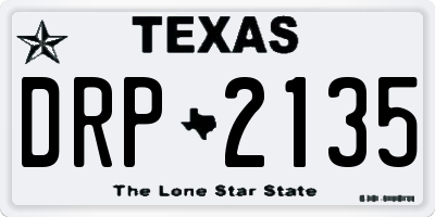 TX license plate DRP2135