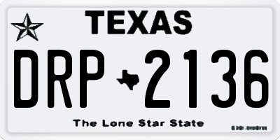 TX license plate DRP2136